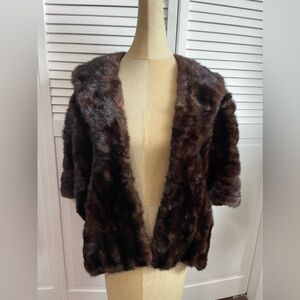 Vintage LLoyd’s / Oleg Cassini Mink Fur Shawl Cape